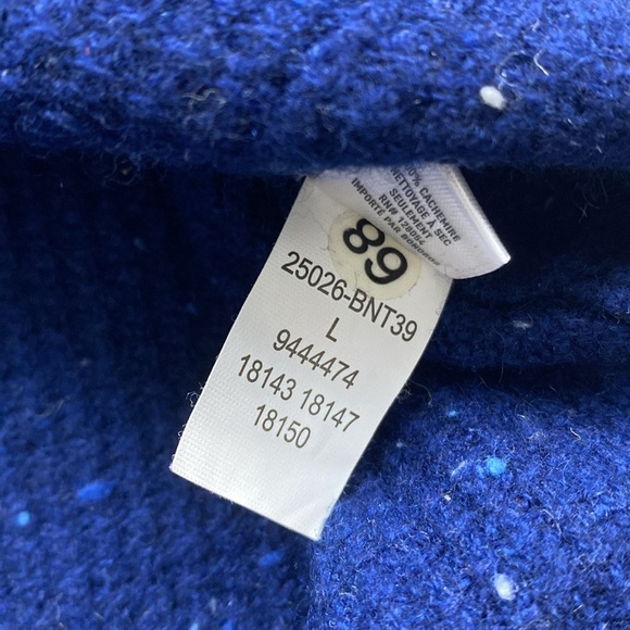 Bonobos Donegal Cashmere Speckled Waffle Stitch LS Crewneck Sweater (Dark Blue) - Picture 14 of 15